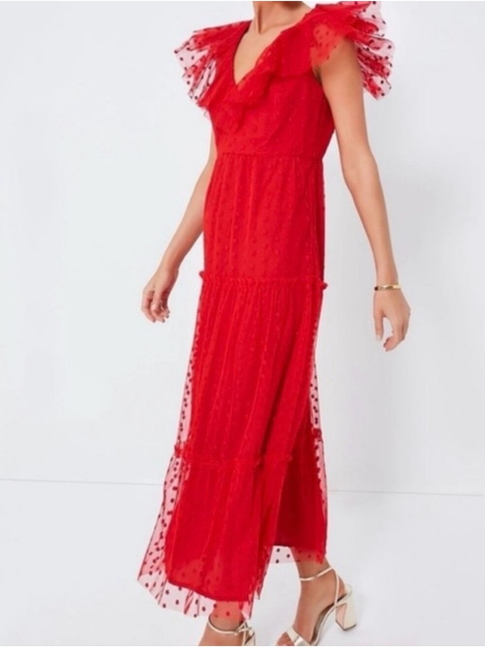 Tuckernuck Vibrant Giselle Ruffle Neck Dress - Picture 8 of 9